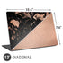 Black and Rose Gold Marble Split Universal Laptop 13in (10.6 x 7.6in) Skin